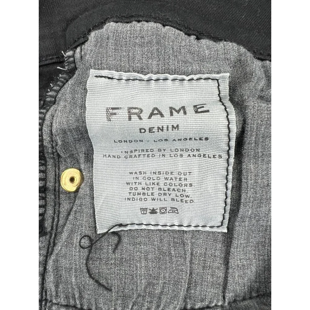 FRAME Le Skinny De Jeanne Womens Denim Black Skinny Jeans Size 26 - Picture 14 of 15
